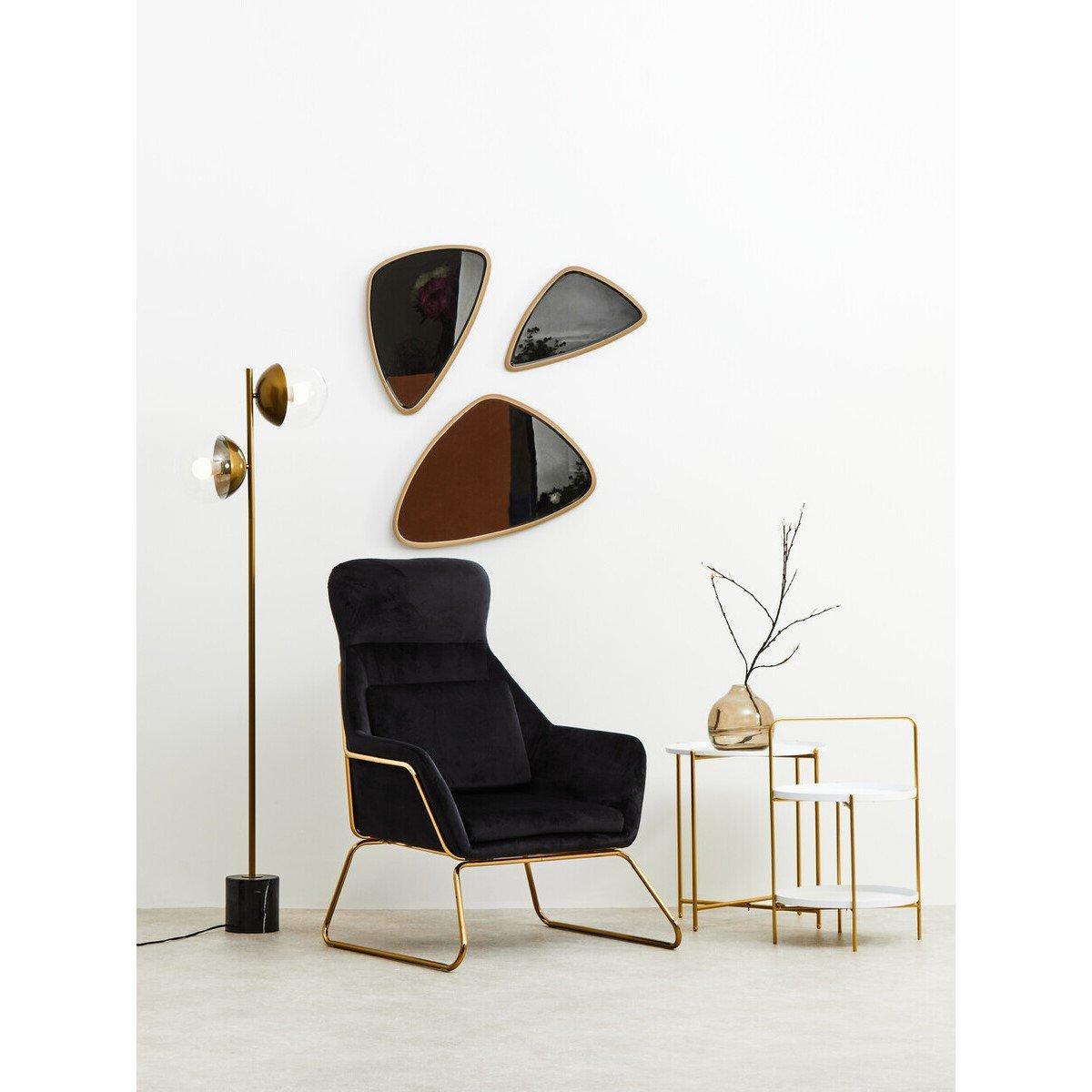 Clear Gold - Premier Housewares - Torino Medium Triangular Wall Mirror - 3