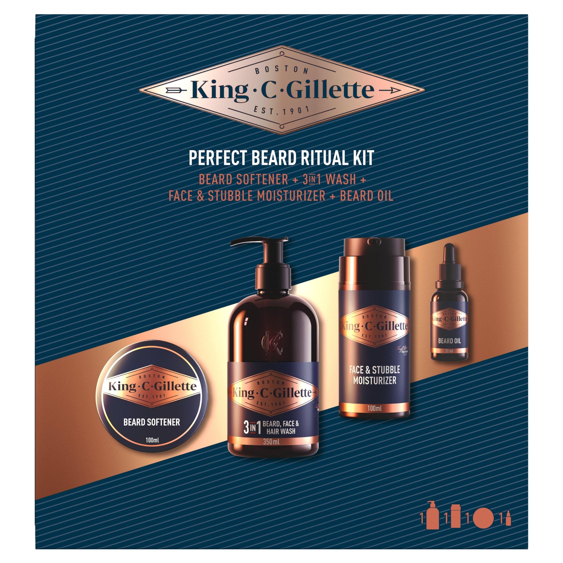 Gillette  King C. Beard Ritual Kit Gift Set - Brown - 