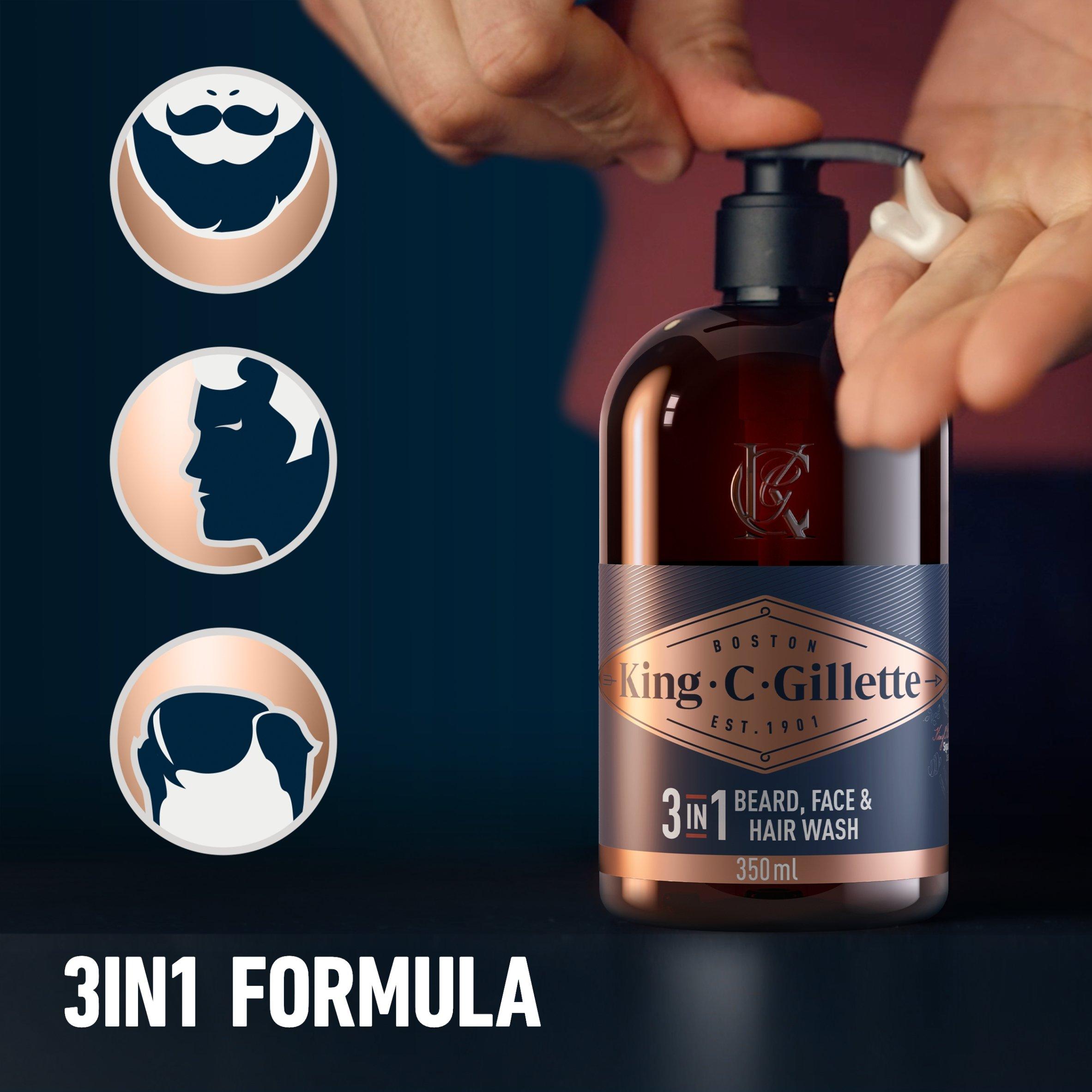 Brown - Gillette - King C. Gillette Mens Beard Ritual Kit Gift Set - 2