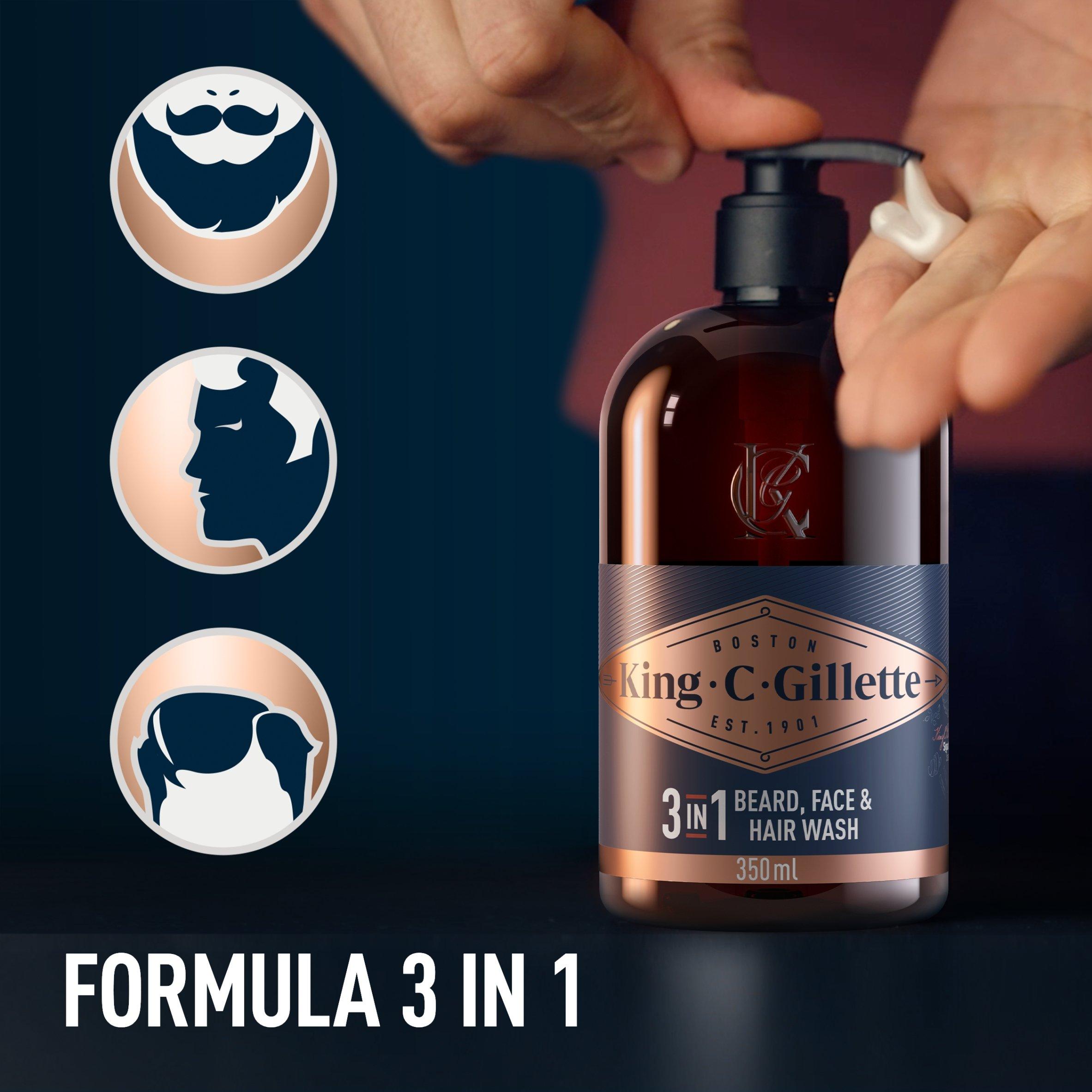 Brown - Gillette - King C. Gillette Mens Beard Ritual Kit Gift Set - 6