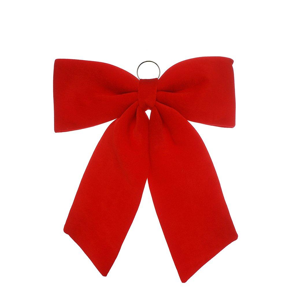 White - Something Different - 60cm Red Velvet Fabric Bow