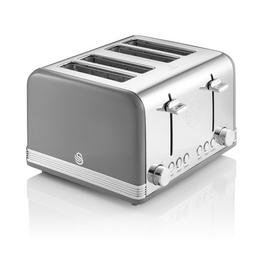 Swan 4 Slice Retro Toaster - Grey