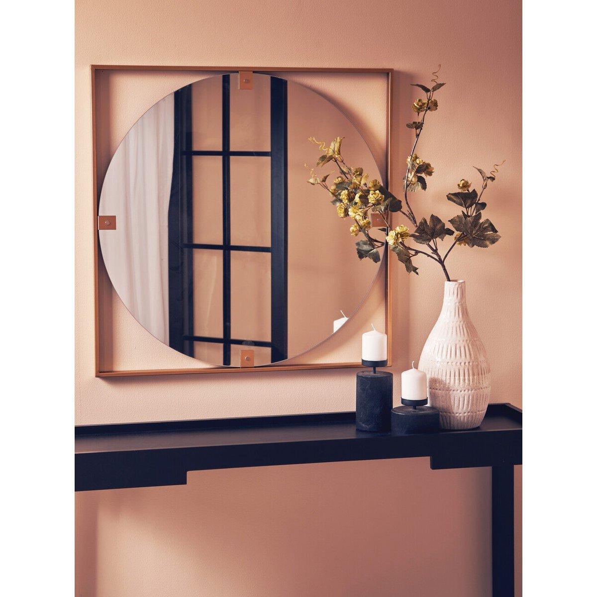 Gold - Premier Housewares - Matera Gold Square Wall Mirror - 1