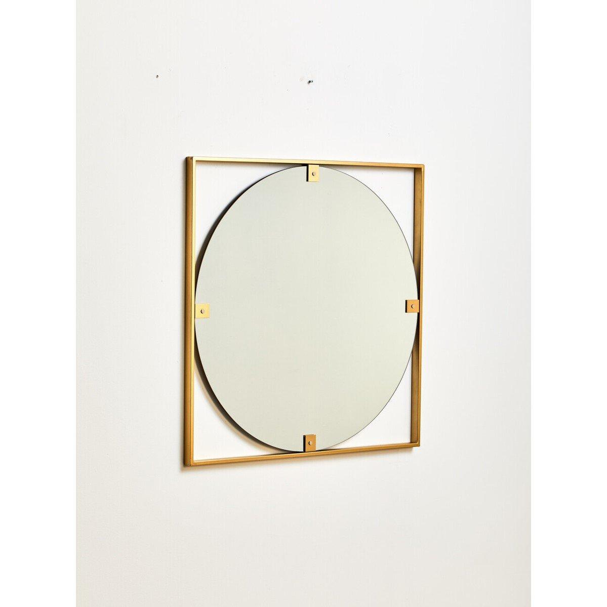 Gold - Premier Housewares - Matera Gold Square Wall Mirror - 3
