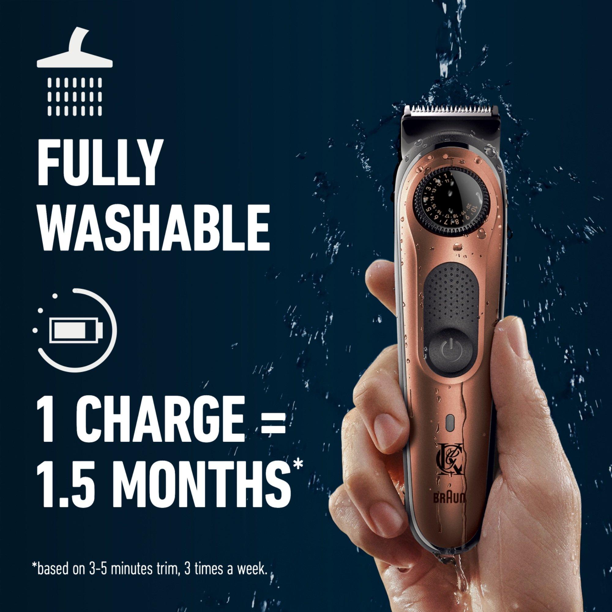 Brown - Gillette - King C. Gillette Mens Beard Trimmer PRO Gift Set - 4