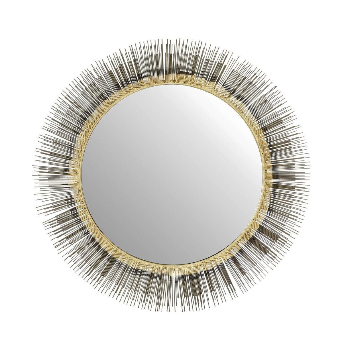 Brown Clear - Premier Housewares - Templar Brass Finish Wall Mirror - 1