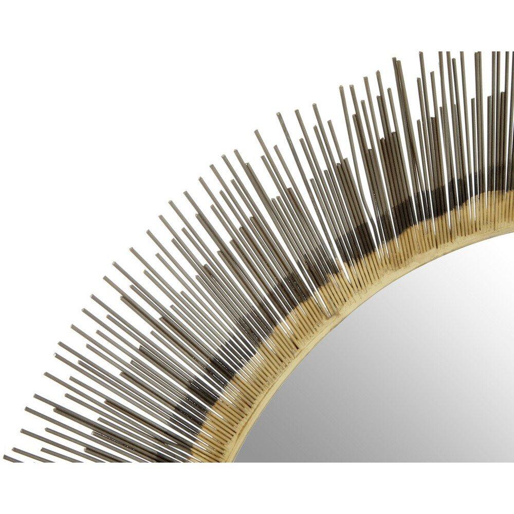 Brown Clear - Premier Housewares - Templar Brass Finish Wall Mirror - 2