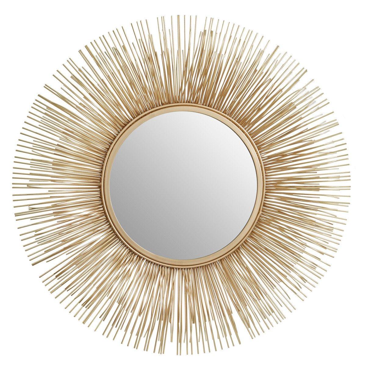 Clear Gold - Premier Housewares - Templar Gold Finish Sunburst Wall Mirror - 1