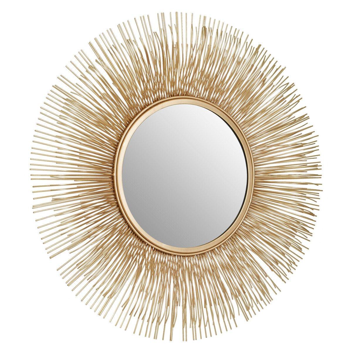 Clear Gold - Premier Housewares - Templar Gold Finish Sunburst Wall Mirror - 2