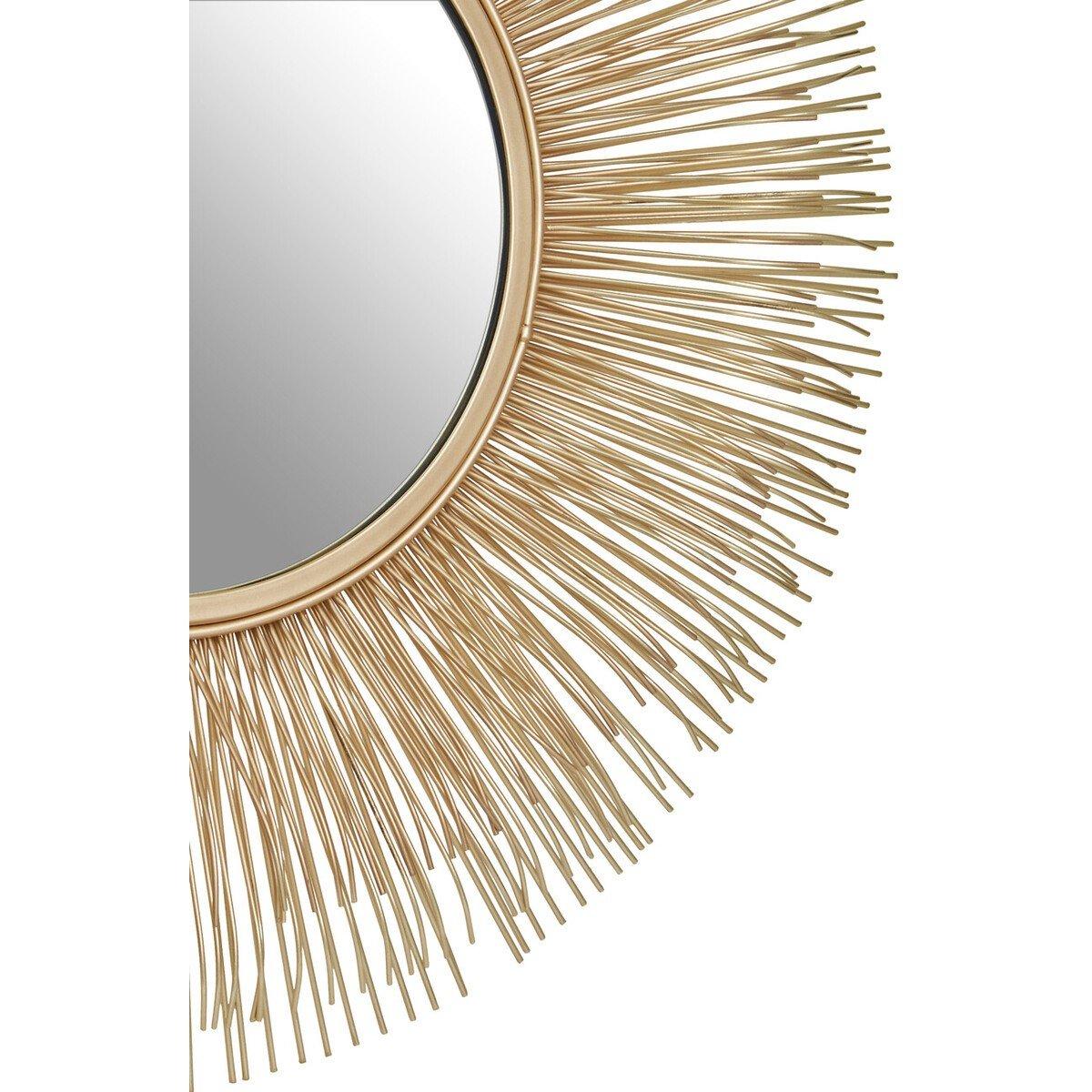 Clear Gold - Premier Housewares - Templar Gold Finish Sunburst Wall Mirror - 4