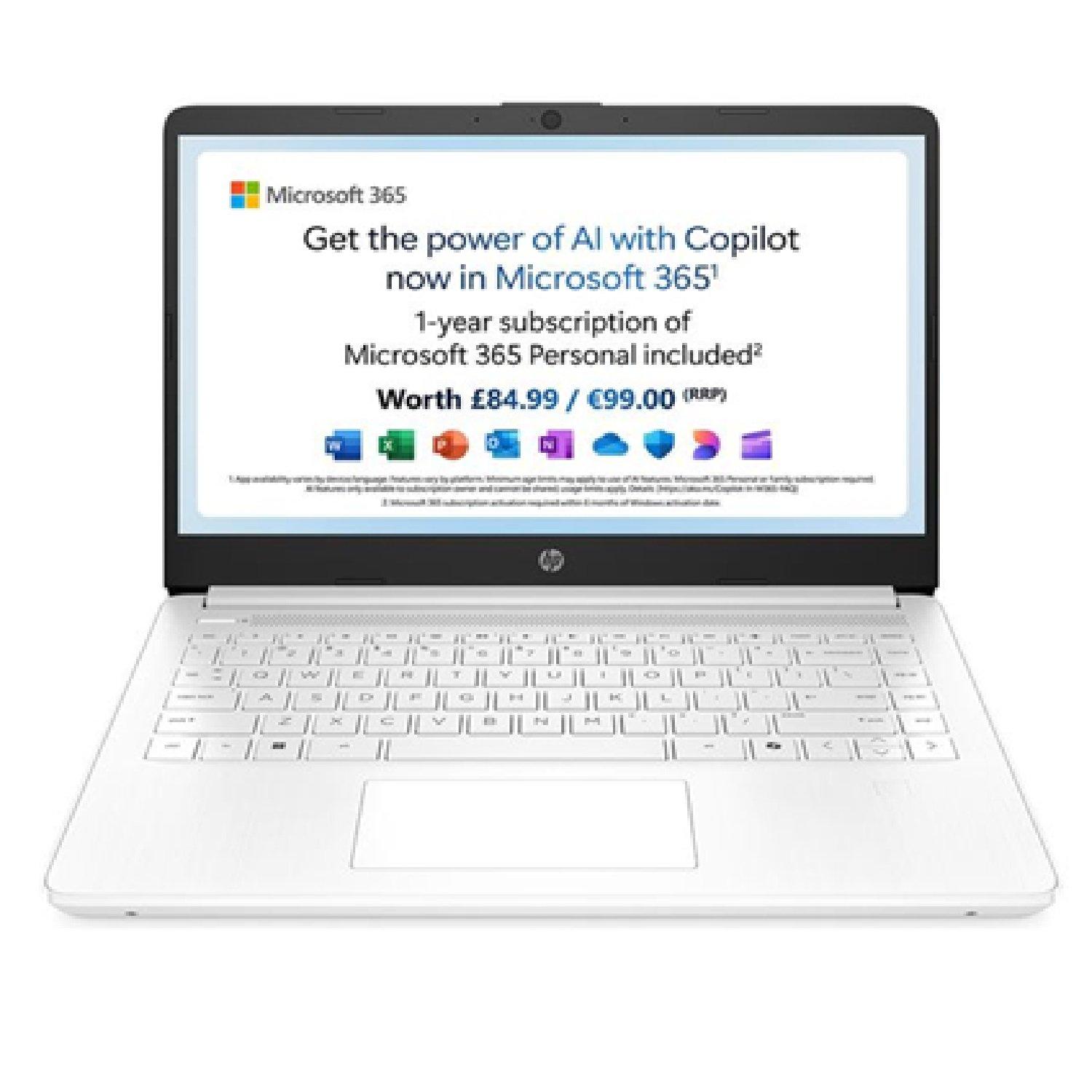 White - HP - HP 14-dq6500 14 Laptop - Intel 4GB 128GB Win11 - 1