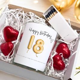 Aye Do 18th Birthday Gold Balloons Candle Gift Set 6370-C