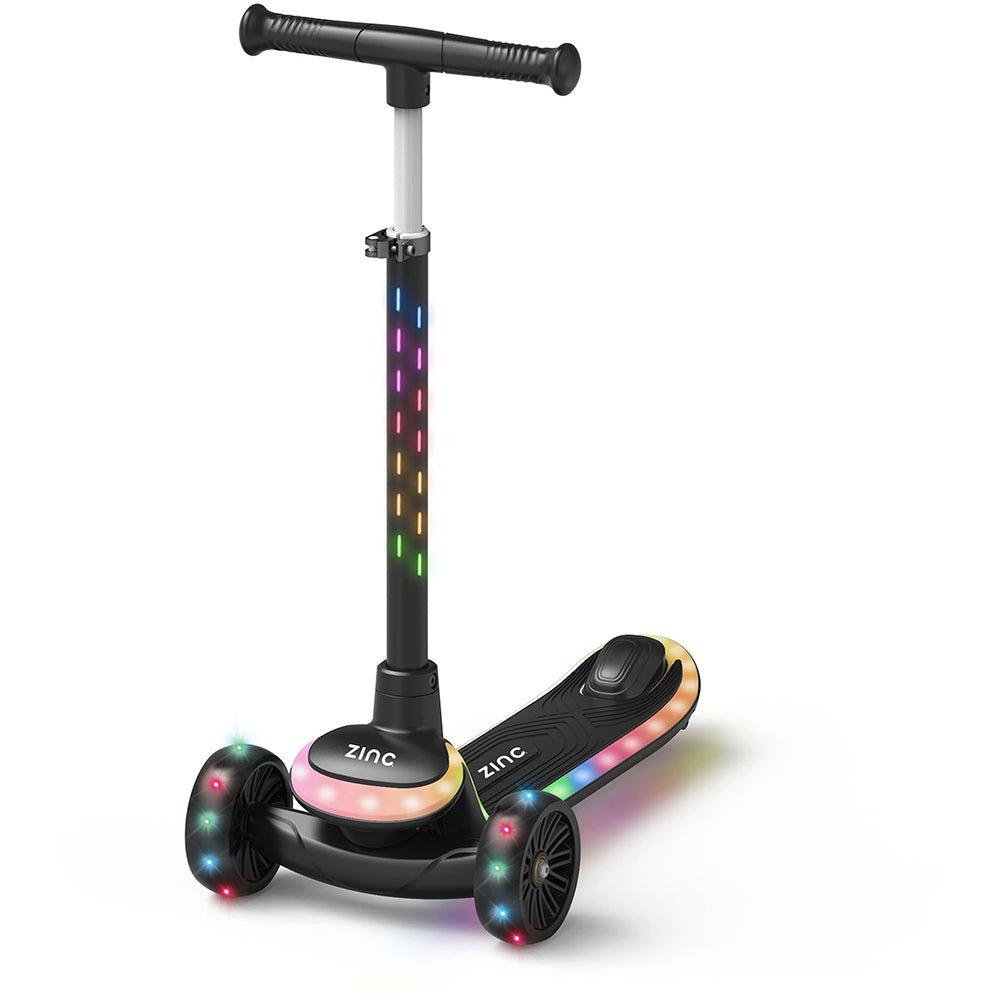 Zinc  Three Wheeled Folding Led Scooter - Neutral