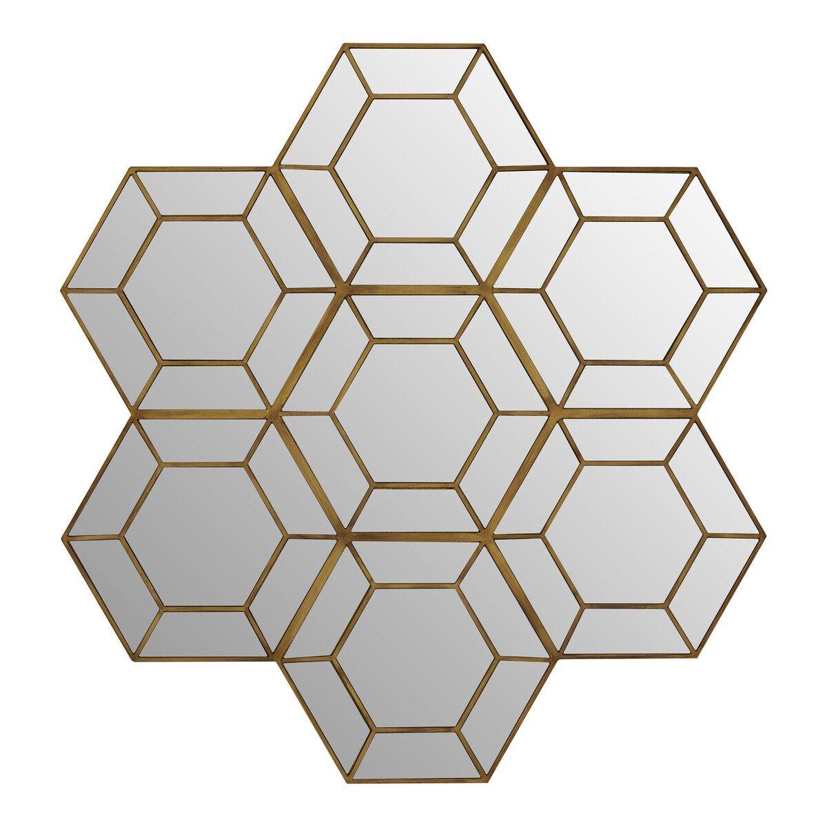 Gold - Premier Housewares - Riva Wall Mirror - 1