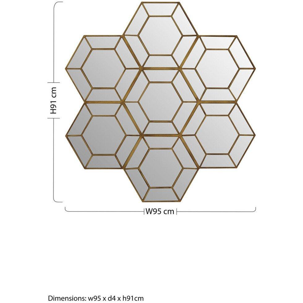 Gold - Premier Housewares - Riva Wall Mirror - 5