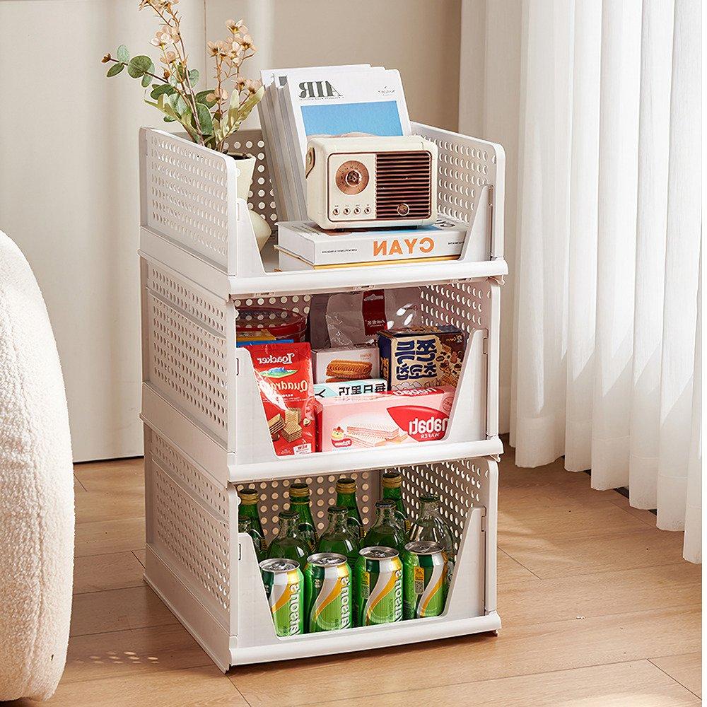 White - LIFE IDEAS - Stackable 4-Piece PP Wardrobe Drawers - 1