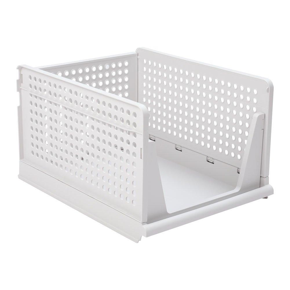 White - LIFE IDEAS - Stackable 4-Piece PP Wardrobe Drawers - 4