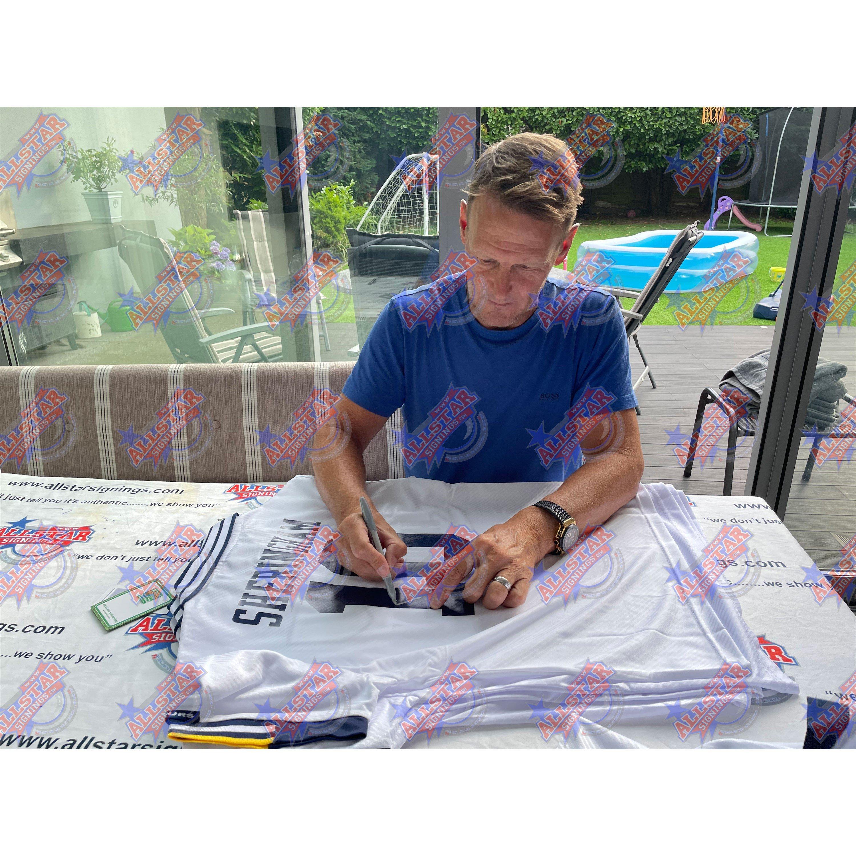 White - AllStarSignings Ltd - Teddy Sheringham signed Tottenham 1994 shirt - 2