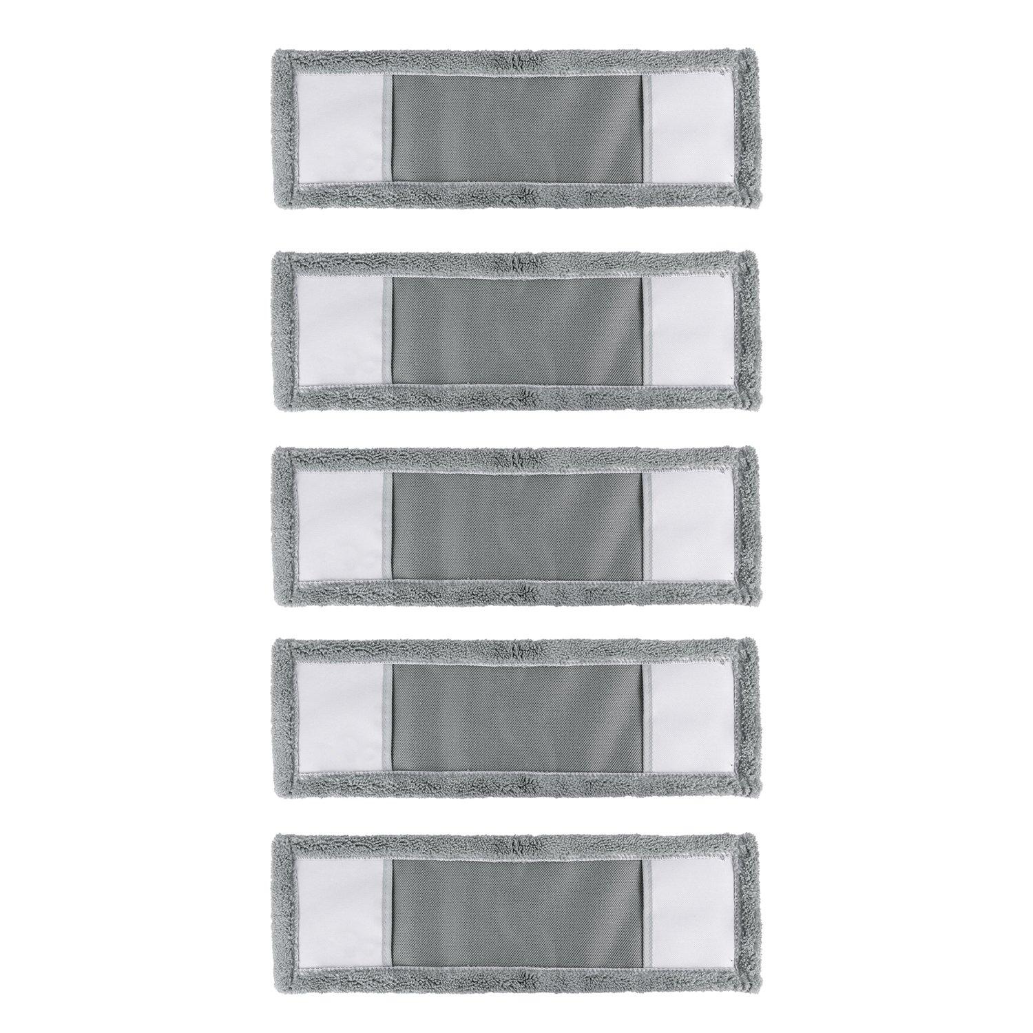 Grey - JVL - JVL Microfibre Mop Replacement Pads - Grey Pack 5 - 1