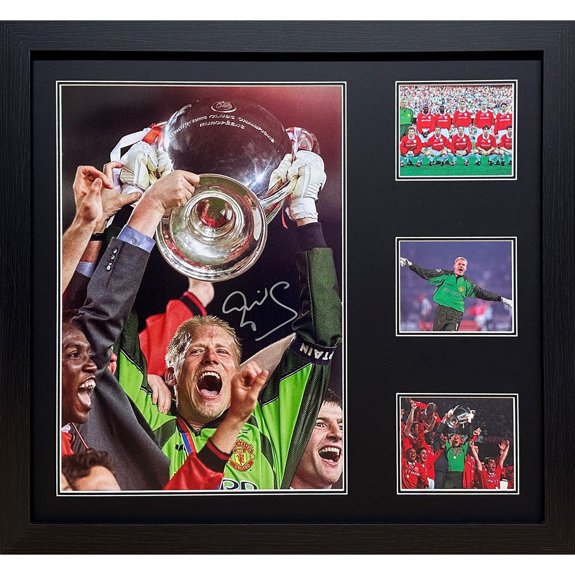 Allstarsignings Ltd  Schmeichel Signed 1999 Manchester United Photo - Red