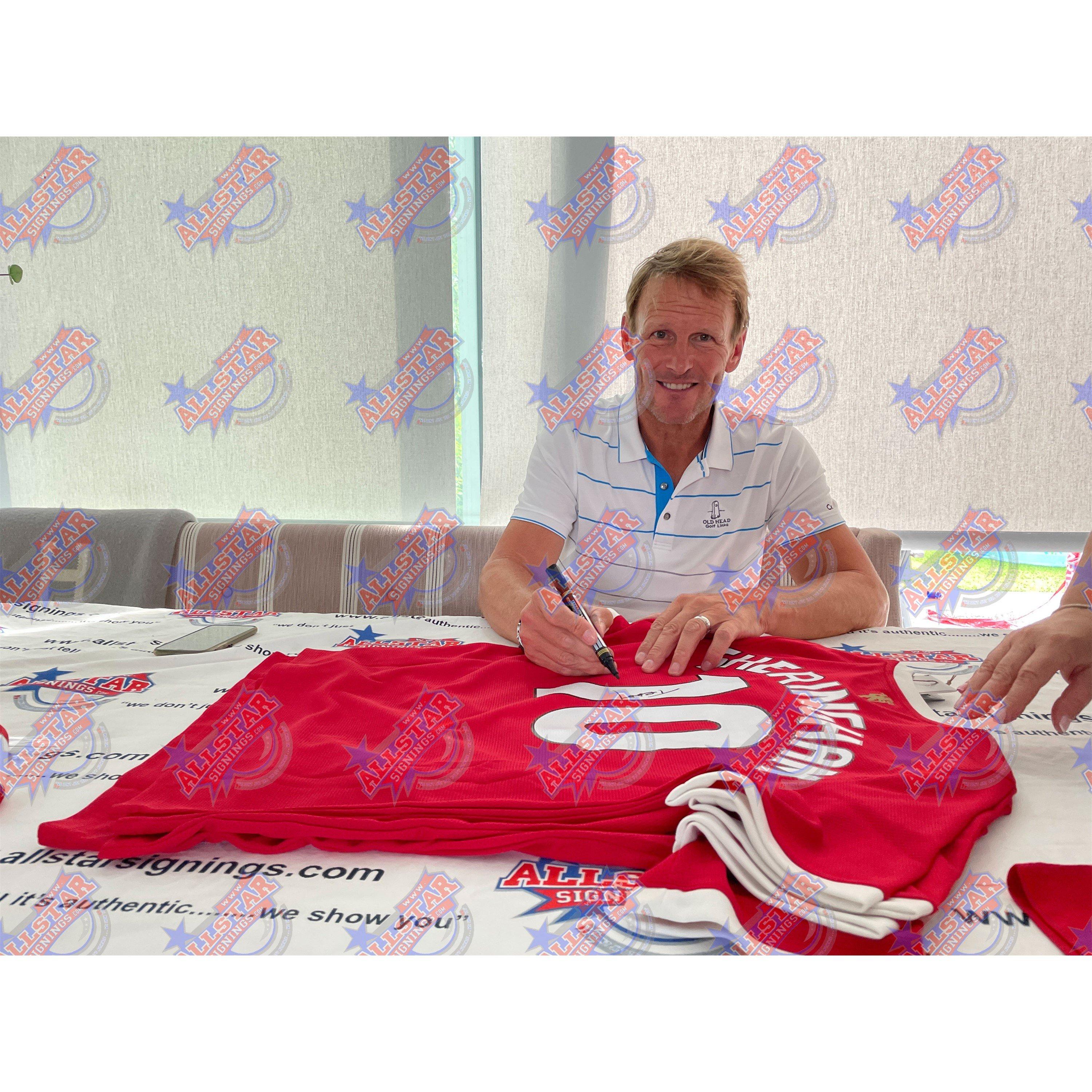 Red - AllStarSignings Ltd - Teddy Sheringham signed Manchester United shirt - 2