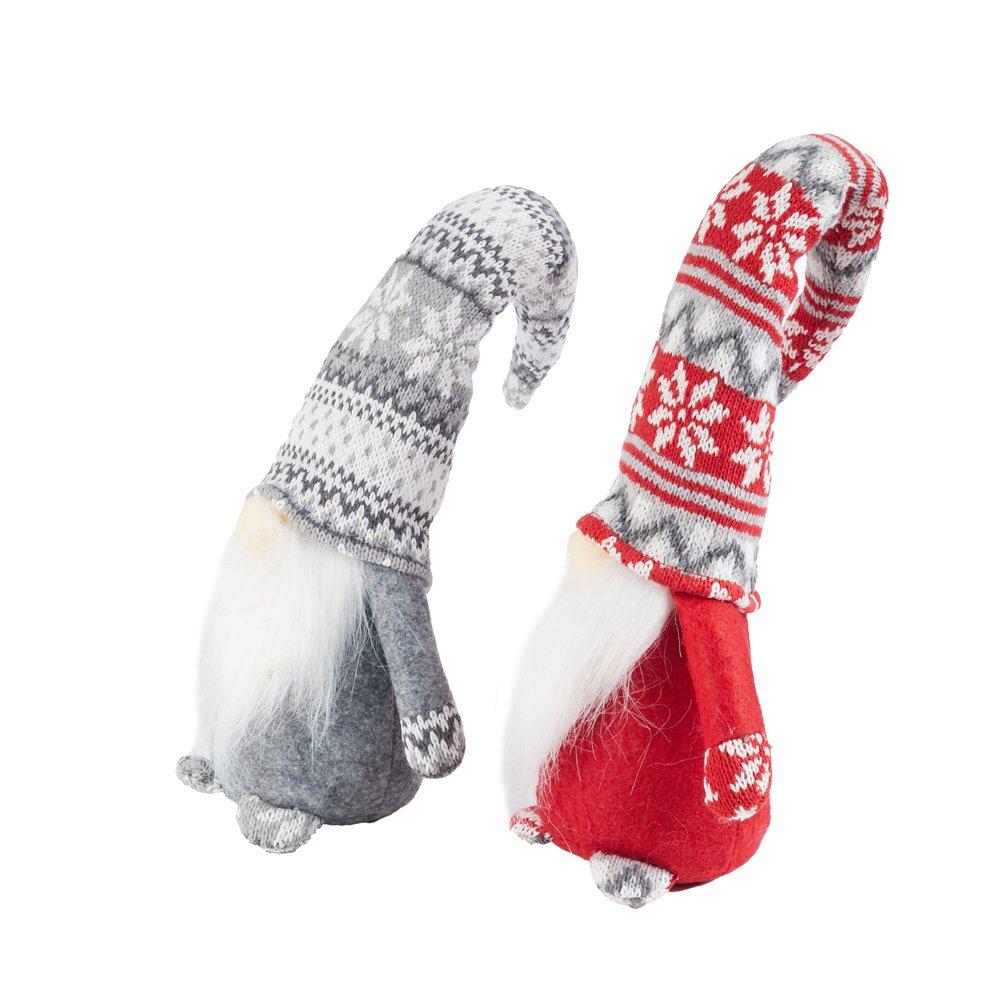 Red And Grey - LIFE IDEAS - Santa Gnome Plush Doll Ornament - 7