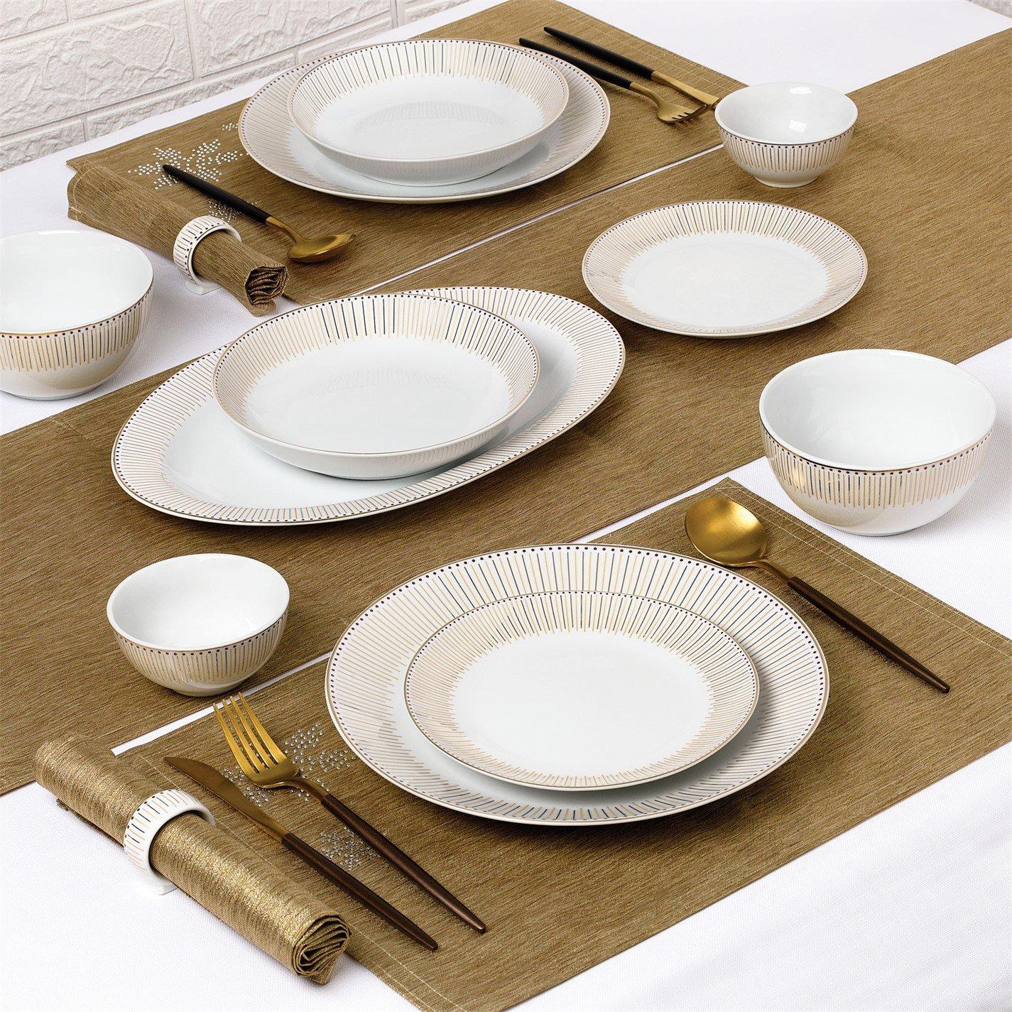 Multi - Waterside - 50PC Gold Radiance Dinner Set - 1