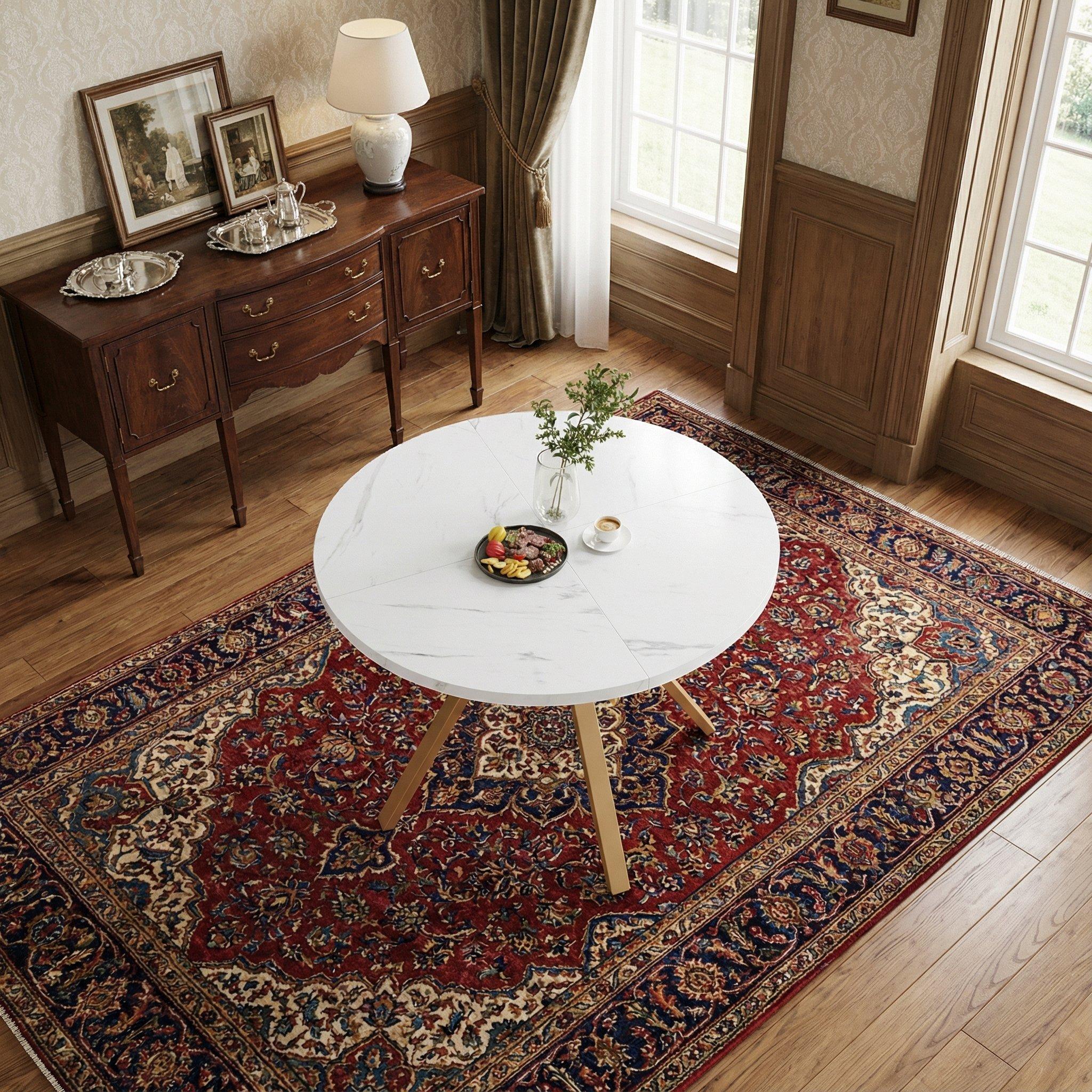 White - Urban Meuble - Modern Round Dining Table - 3