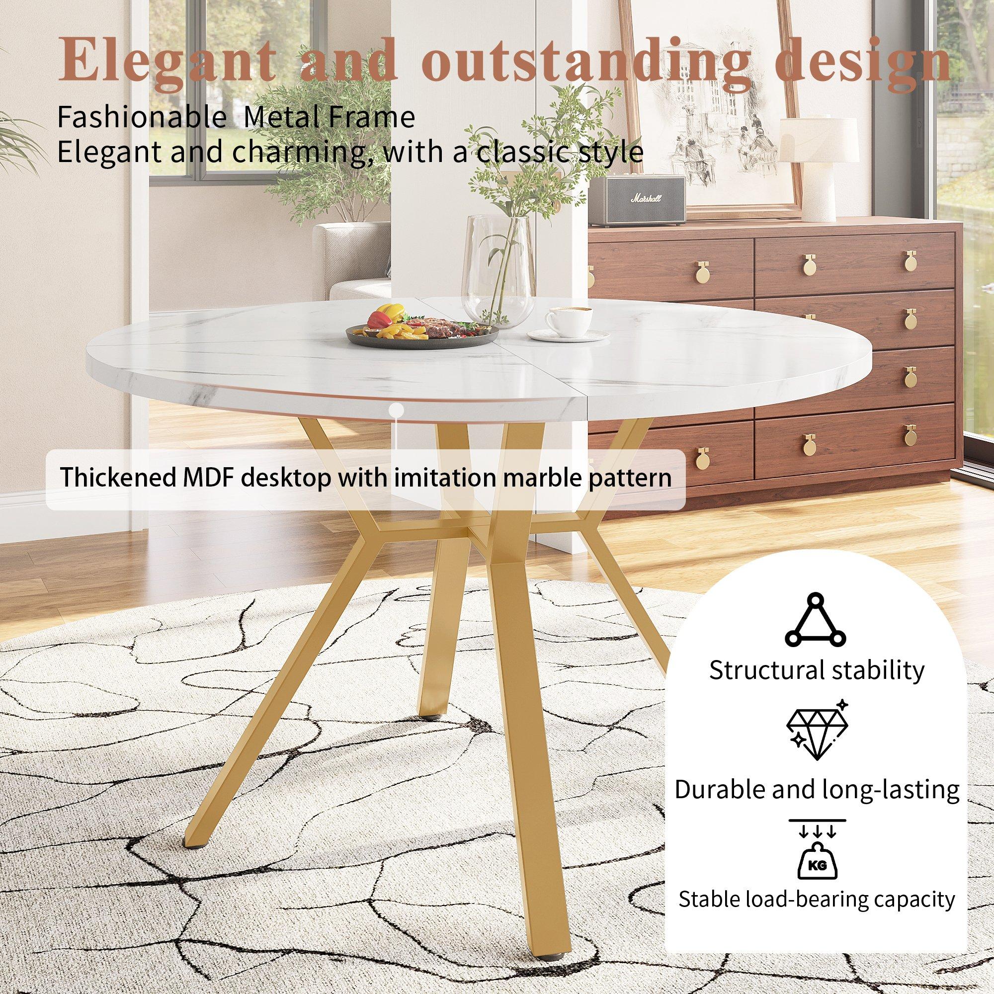 White - Urban Meuble - Modern Round Dining Table - 8