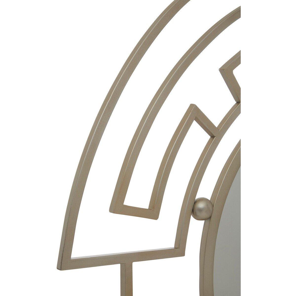 Silver - Premier Housewares - Jalal Silver Metal Frame Round Wall Mirror - 5