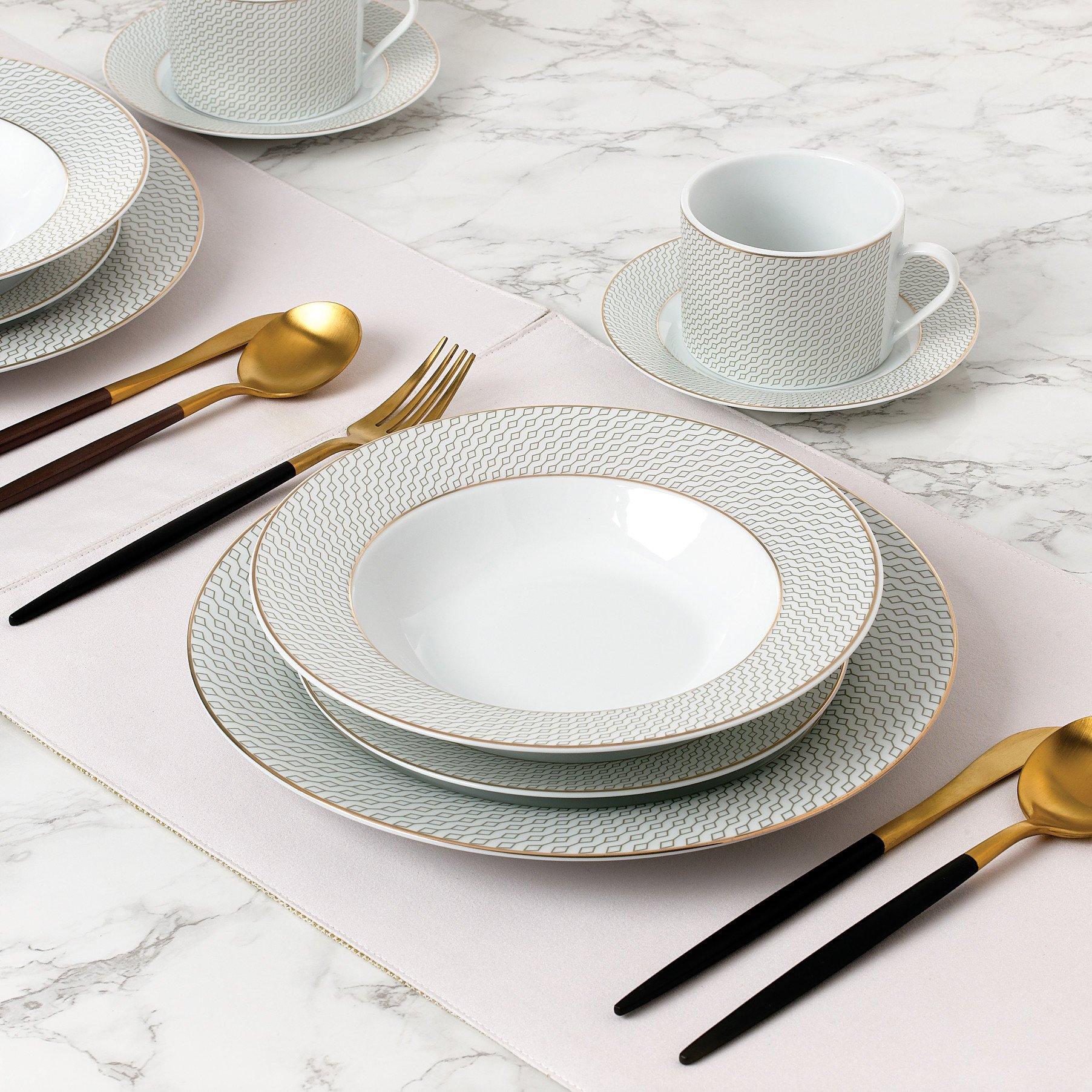 Multi - Waterside - 20pc Premium Diamond Dinner Set - 2