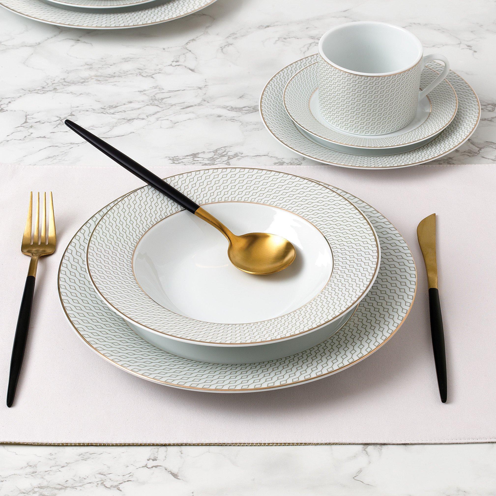 Multi - Waterside - 20pc Premium Diamond Dinner Set - 3