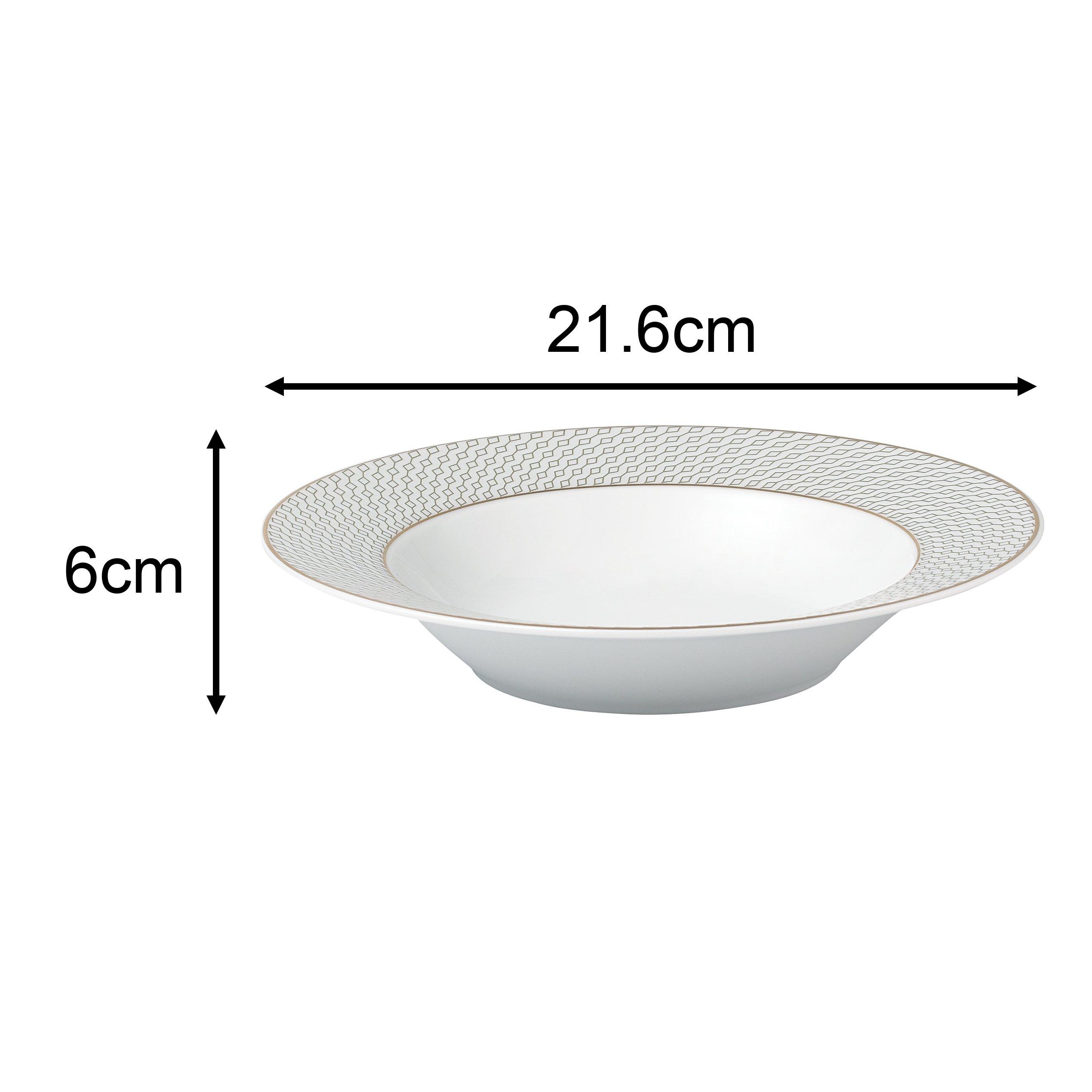 Multi - Waterside - 20pc Premium Diamond Dinner Set - 7