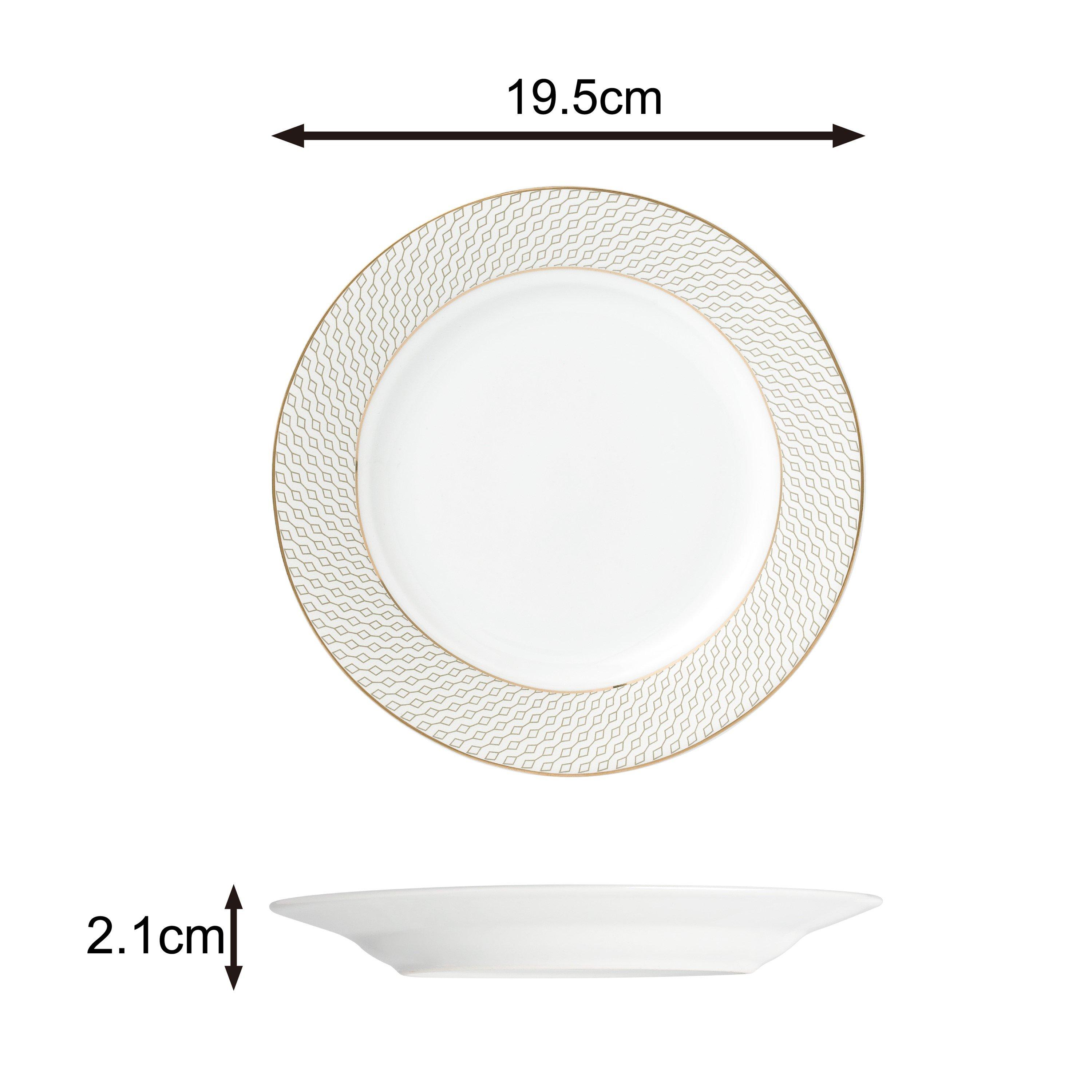 Multi - Waterside - 20pc Premium Diamond Dinner Set - 8