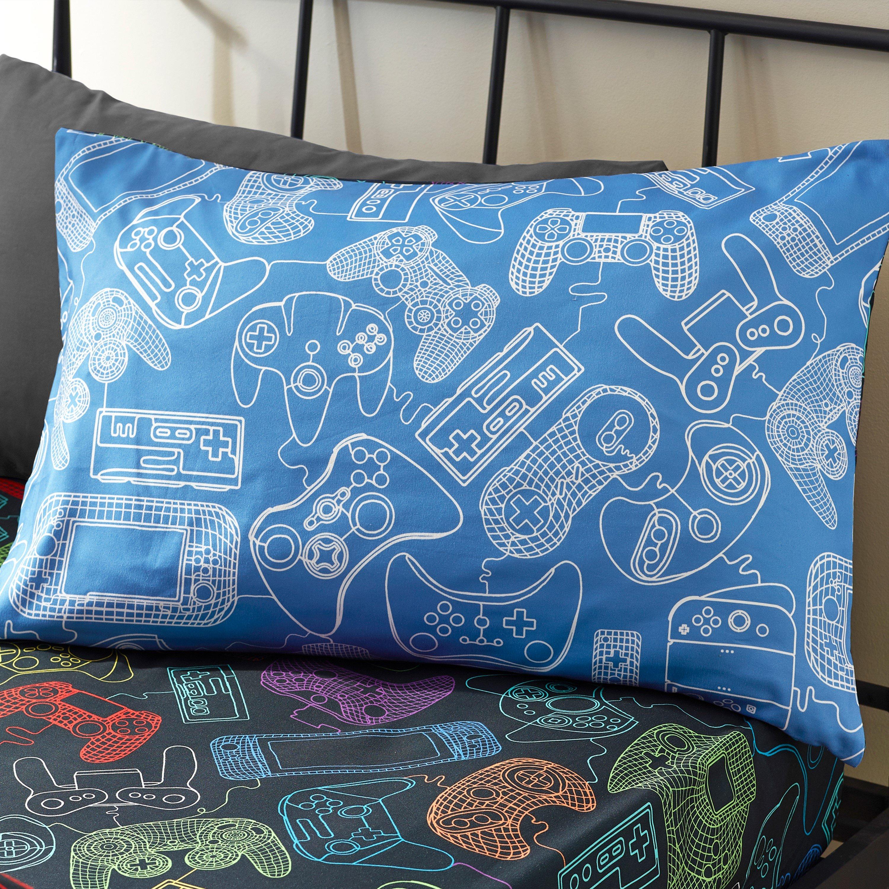 Black - Catherine Lansfield - Power Up Gamer So Soft Duvet Cover Set - 4