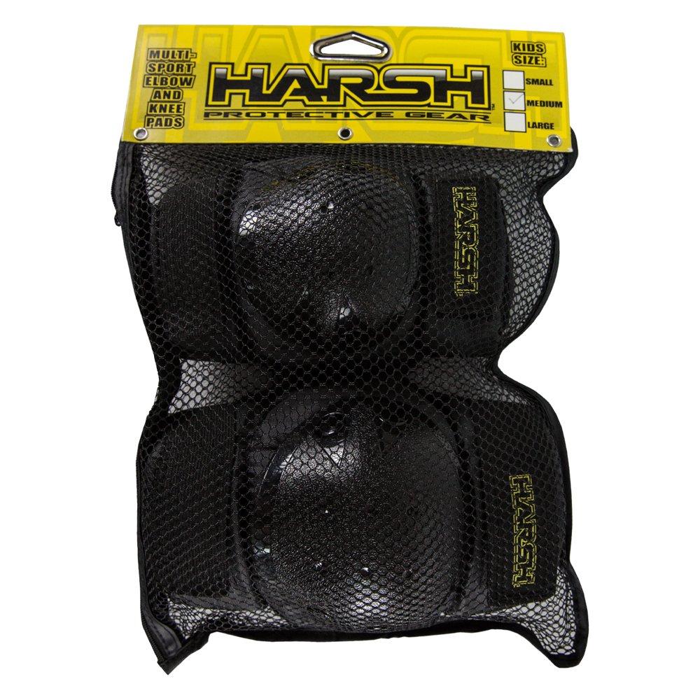 Black - Harsh Protective - HARSH CHILDRENS KNEE & ELBOW PROTECTION SET - 3