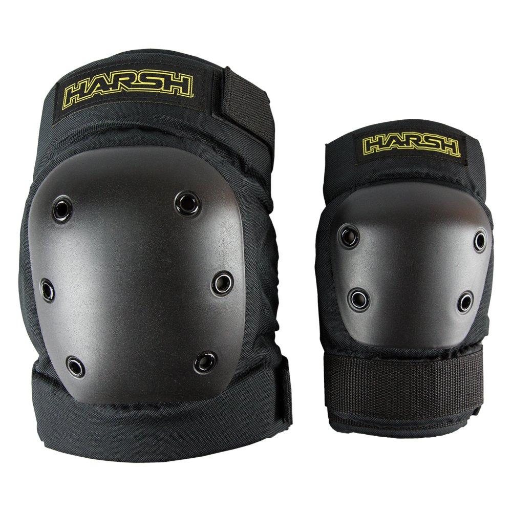 Black - Harsh Protective - HARSH PRO PARK KNEE & ELBOW SKATE PROTECTION SET - 1