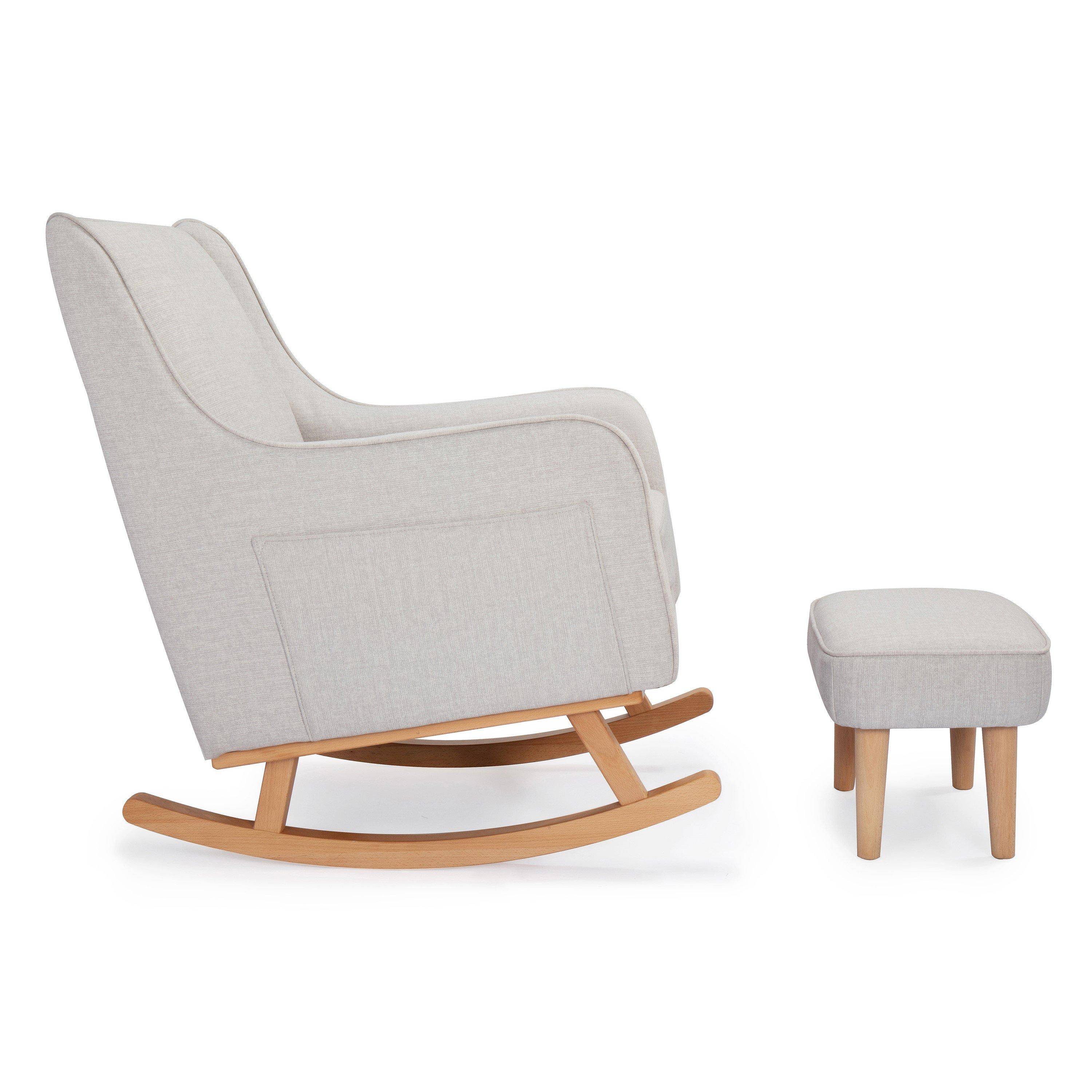 Cashmere - Babymore - Ida Nursing Chair with Stool - Cashmere - 7