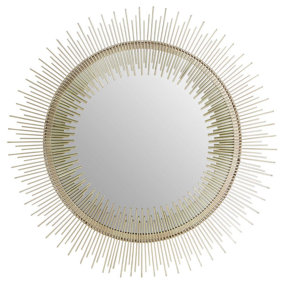 Interiors By Premier  Templar Spoke Pewter Finish Wall Mirror - Silver - 63x 63x 3c