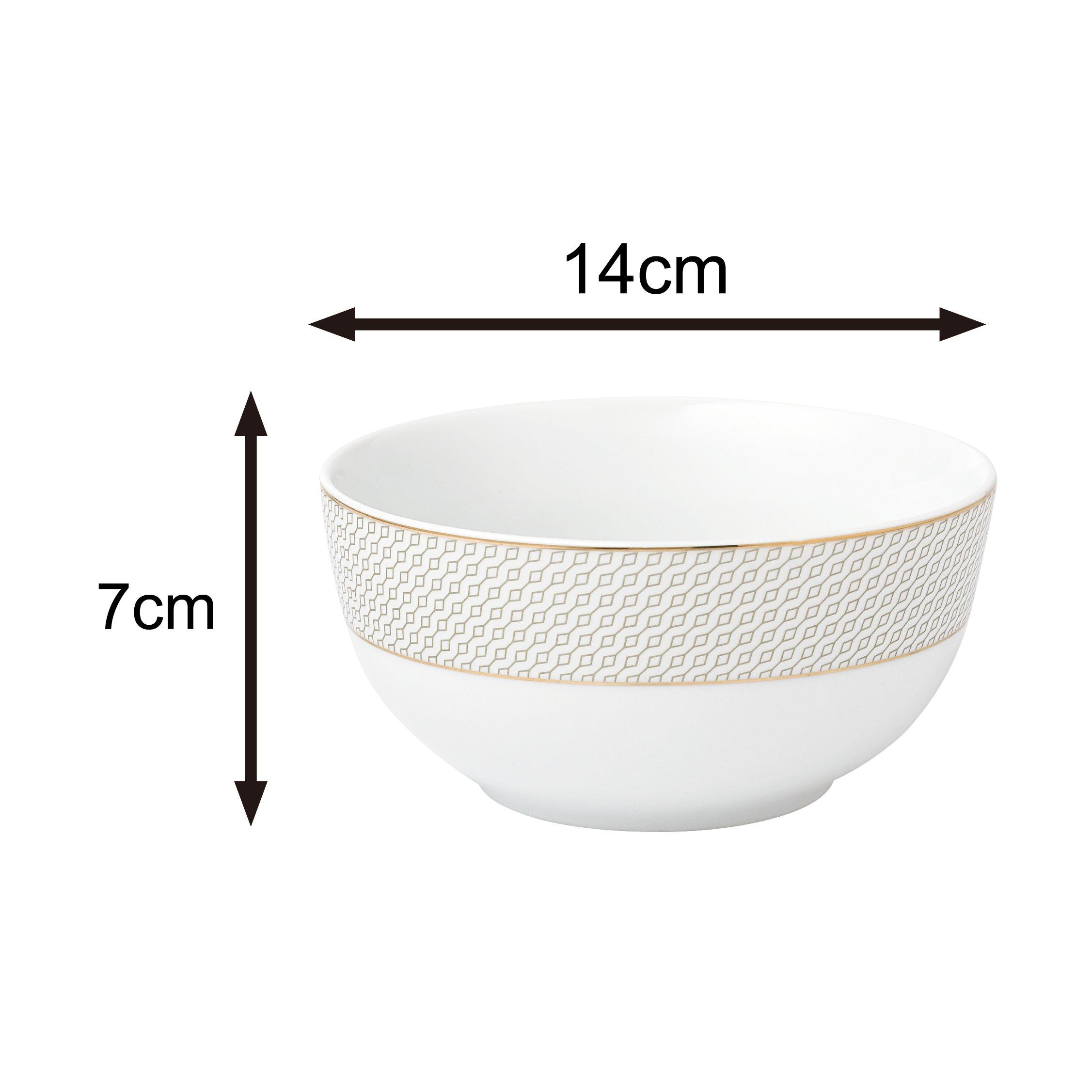 Multi - Waterside - 12pc Premium Diamond  & Gold Dinner Set - 7