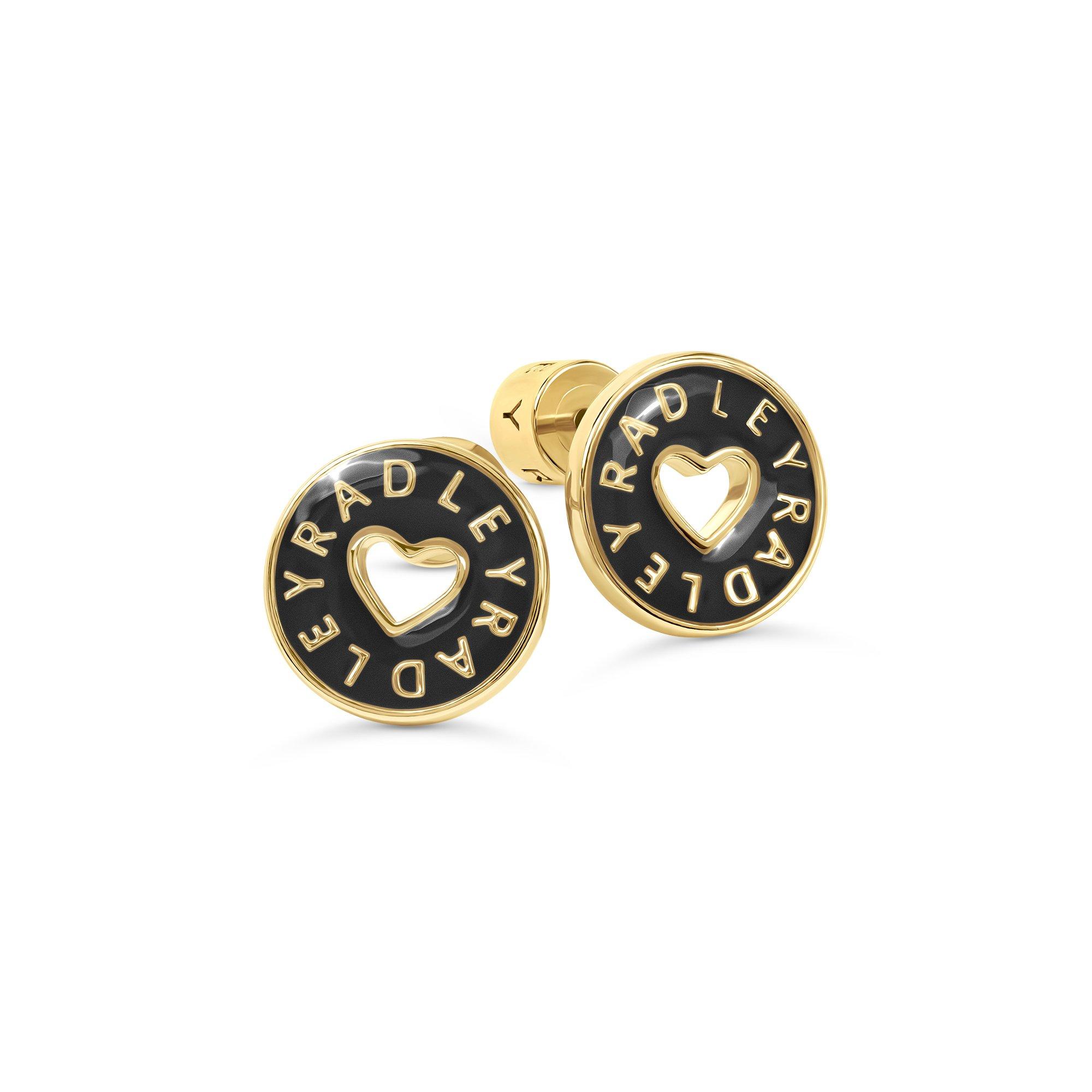 Gold - Radley - Radley 18ct Gold Plated Heart Earrings - 3