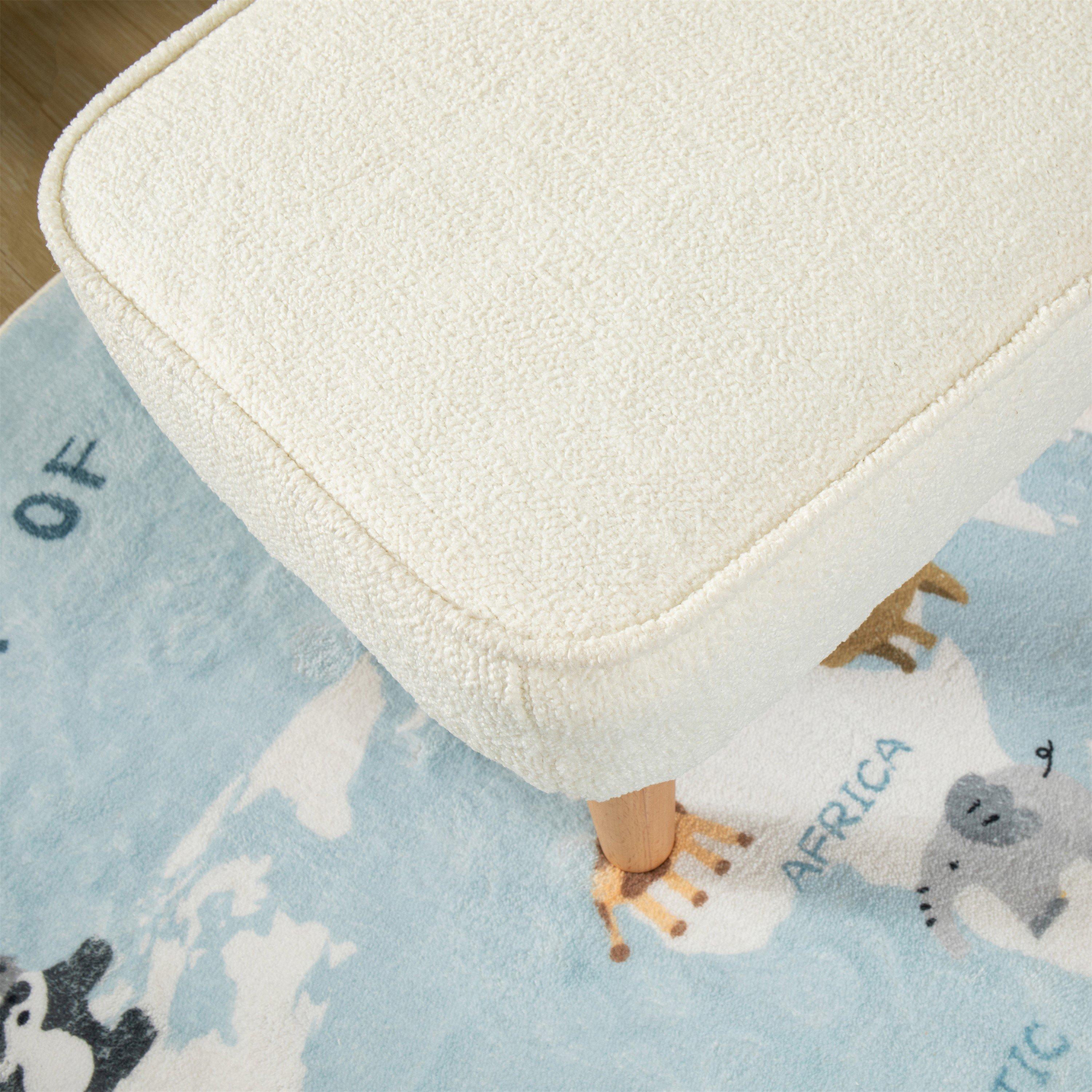 Boucle - Babymore - Babymore Ida Nursing Chair with Stool - Boucle - 5