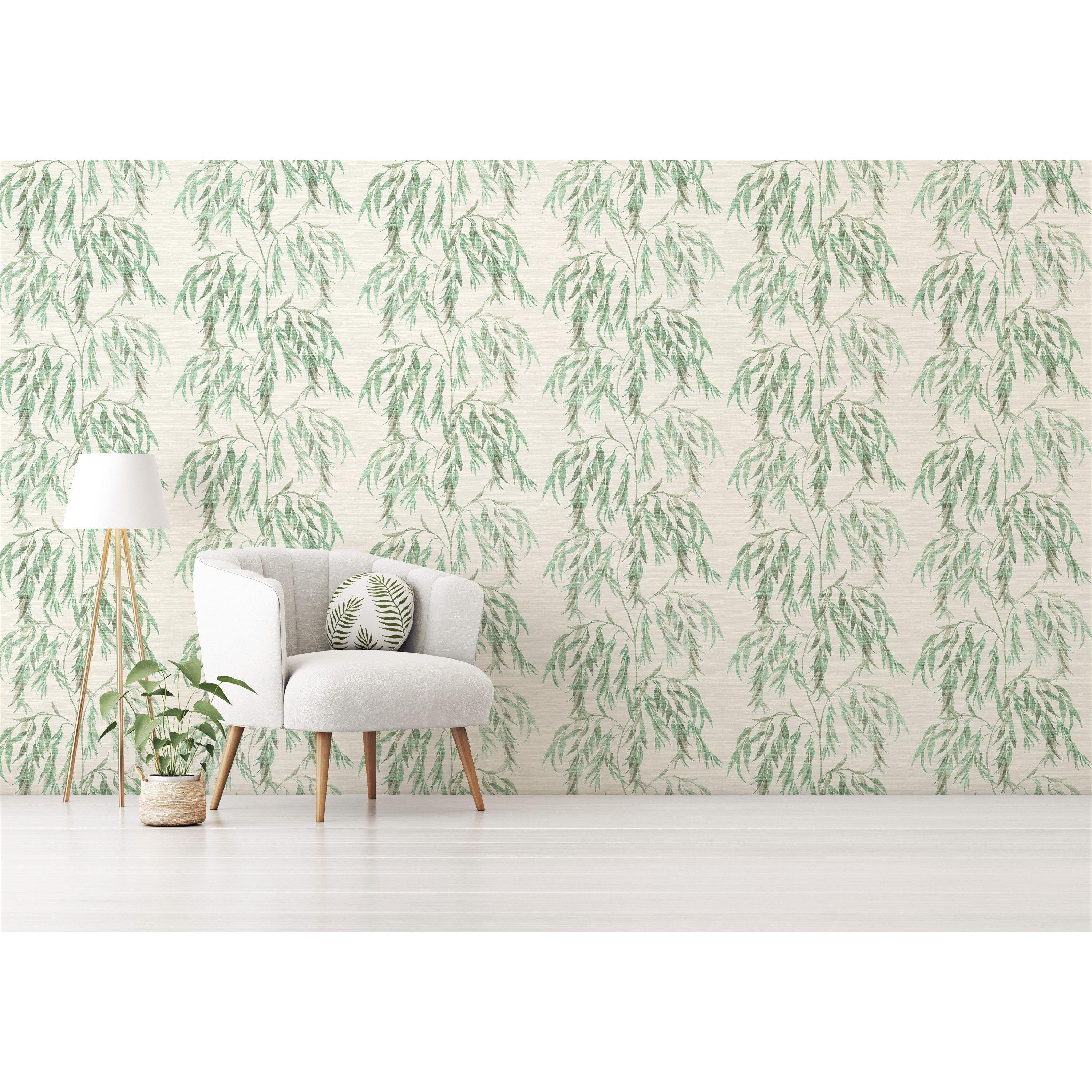 White & Green - Arthouse - Willow Tree White/Green sw12 - 4