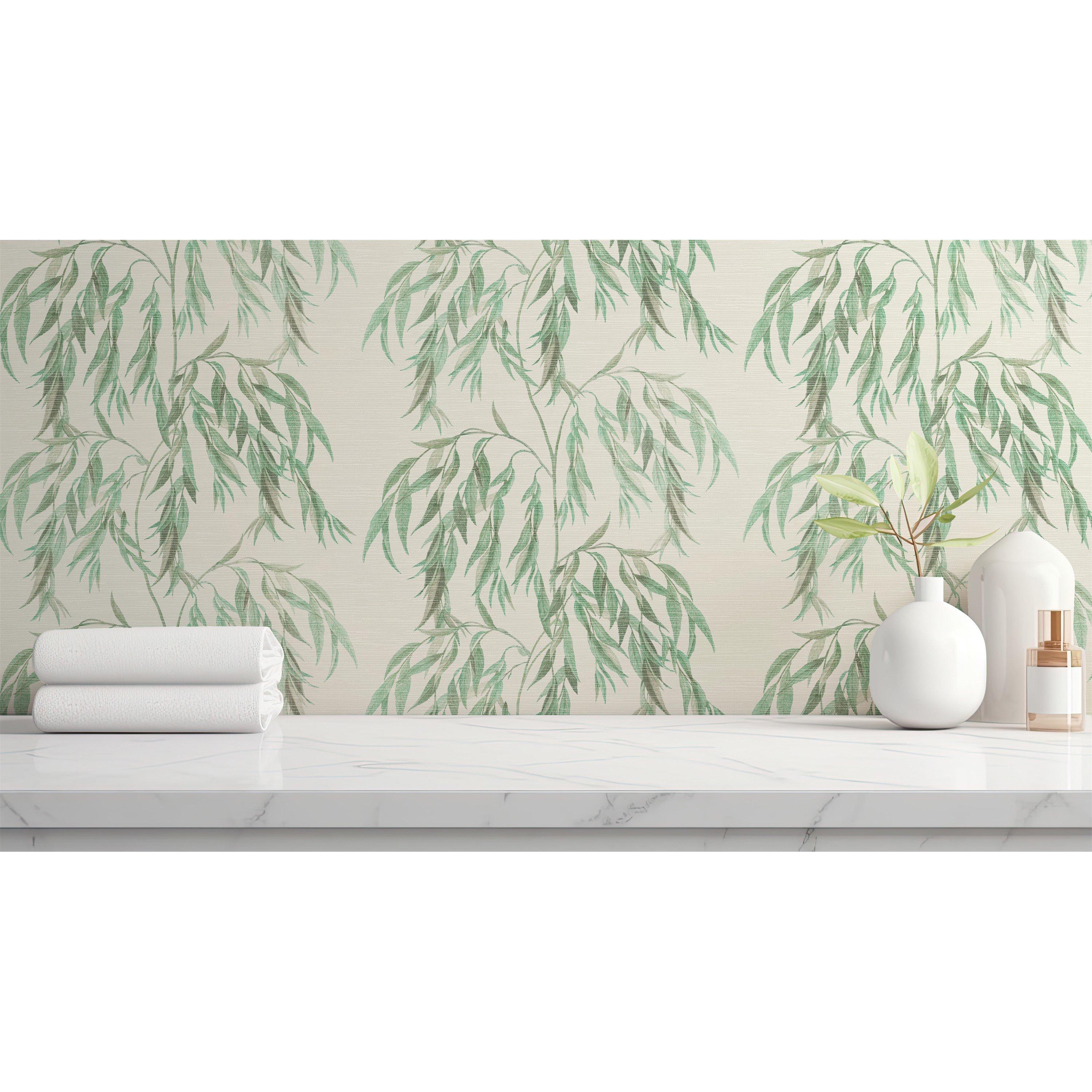 White & Green - Arthouse - Willow Tree White/Green sw12 - 6