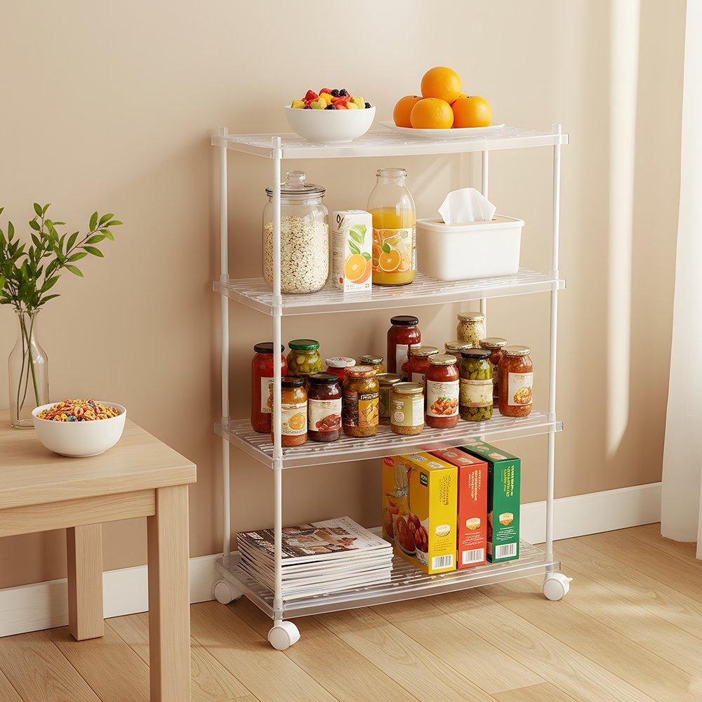 Clear - LIFE IDEAS - Transparent Rolling Storage Cart - 2