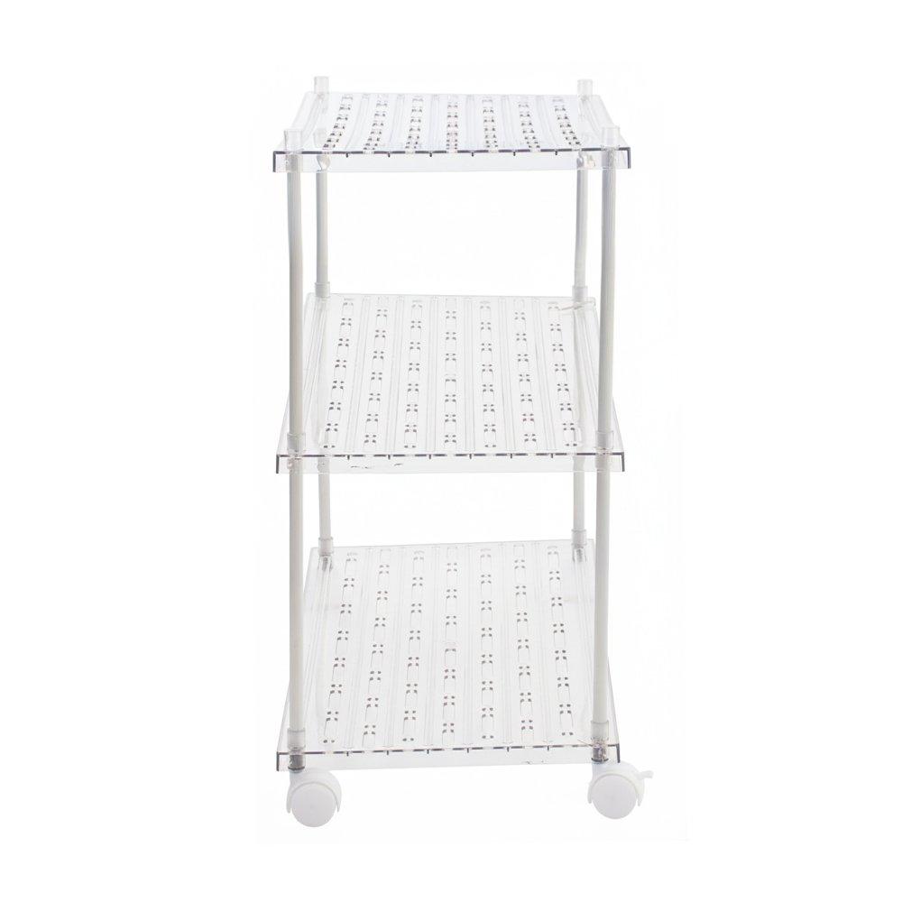 Clear - LIFE IDEAS - Transparent Rolling Storage Cart - 6