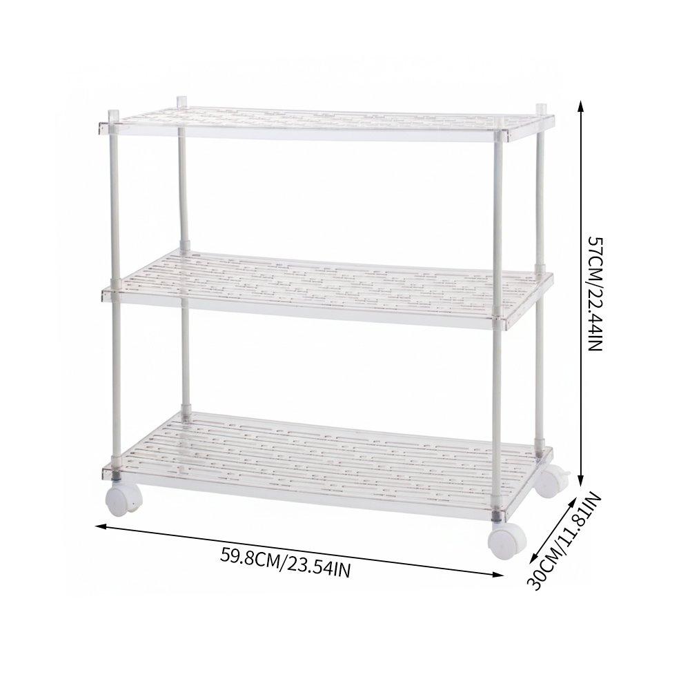 Clear - LIFE IDEAS - Transparent Rolling Storage Cart - 7