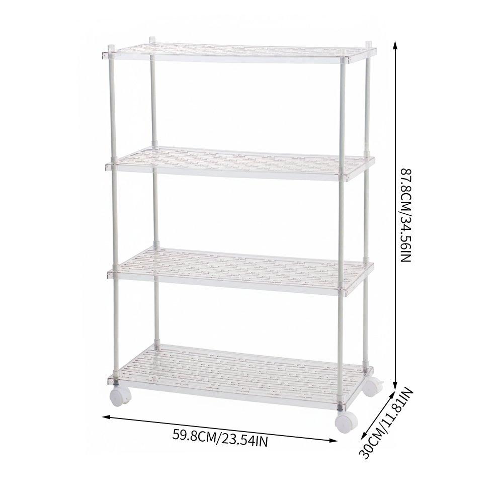 Clear - LIFE IDEAS - Transparent Rolling Storage Cart - 8