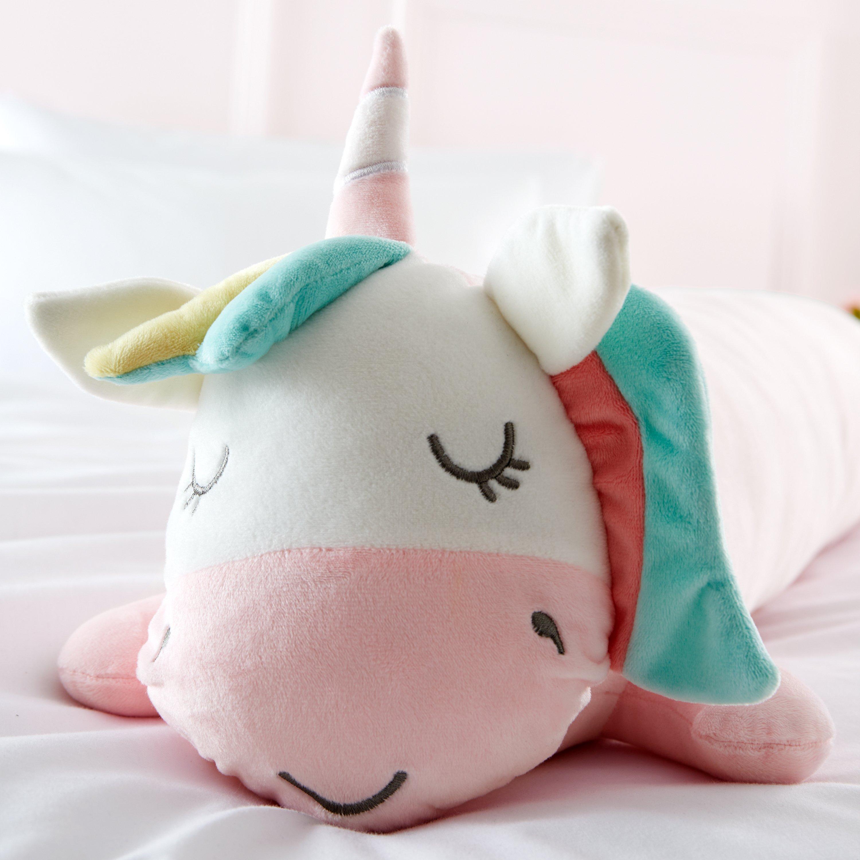 Pink - Catherine Lansfield - Cuddle Friends Unicorn Large 3D Cushion - 2