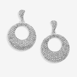 Jon Richard Silver Plated Crystal Statement Open Earrings